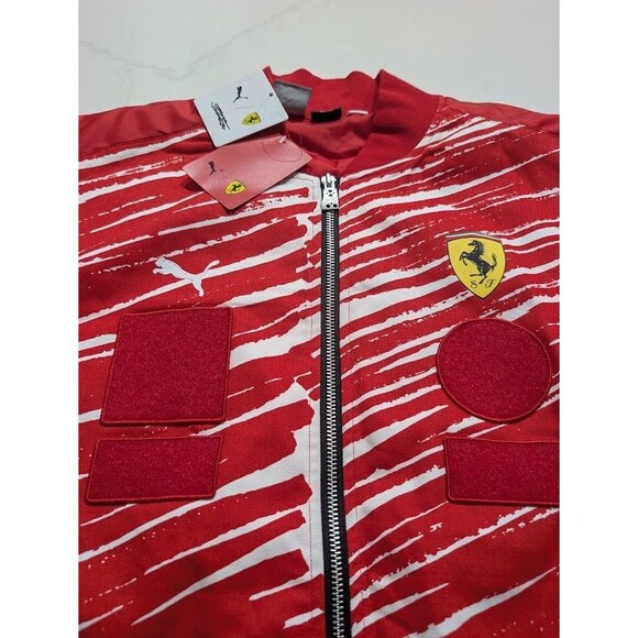 Puma Scuderia Ferrari x Joshua Vides Red Race Jacket Men’s Size Large NWT $180 - Picture 2 of 9